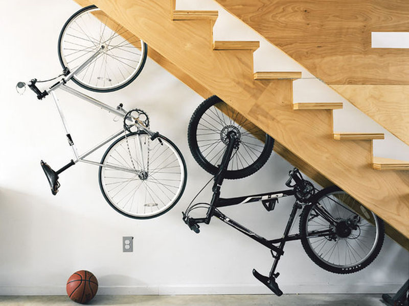 escaleras - bicicletas - casa - ideas - debajo de escaleras